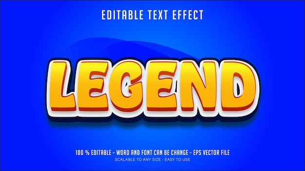 legend editable text effect