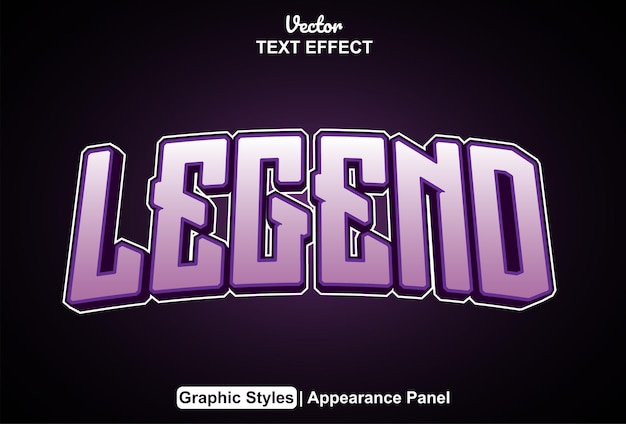 Legend text effect with graphic style and editable