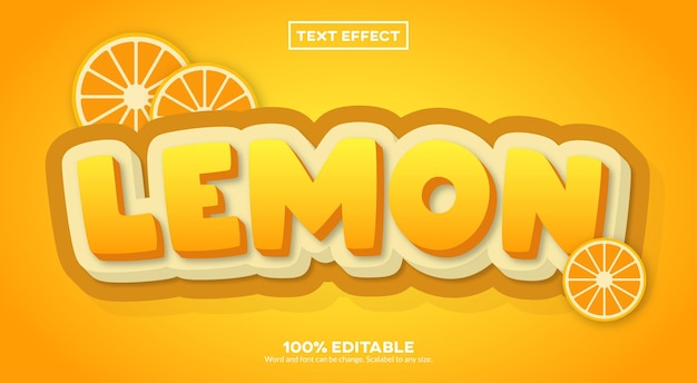 Lemon 3D Text Effect