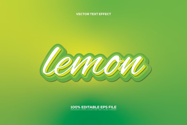 Lemon Editable 3D Text Effect