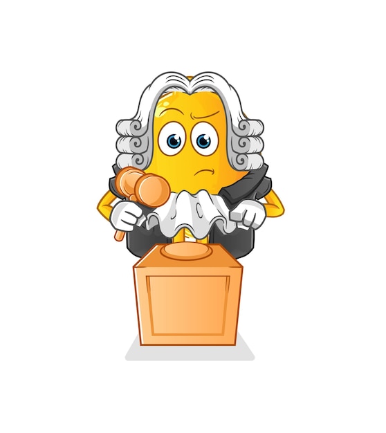 lemon judge holds gavel. character vector