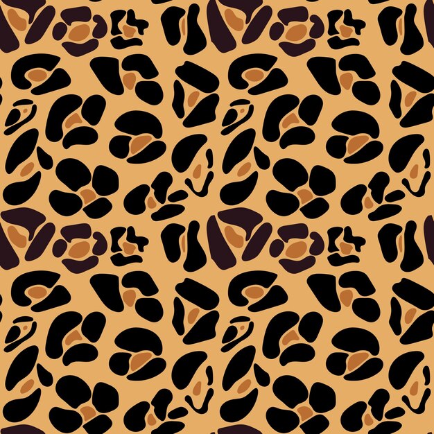 Leopard or cheetah fur texture Animal leopard print seamless pattern Abstract tiger spotted print