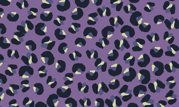 Leopard skin pattern and cheetah fur seamless illustration with Colorful background