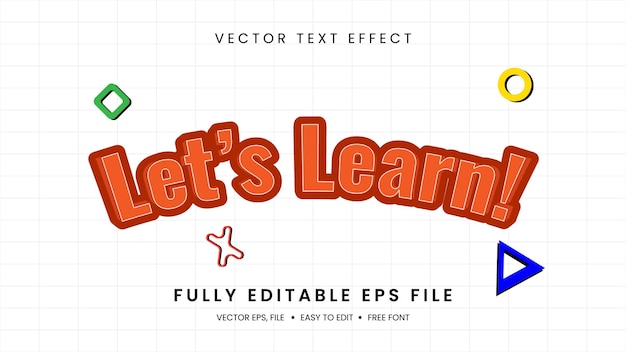 lets learn 3d text effect editable vector