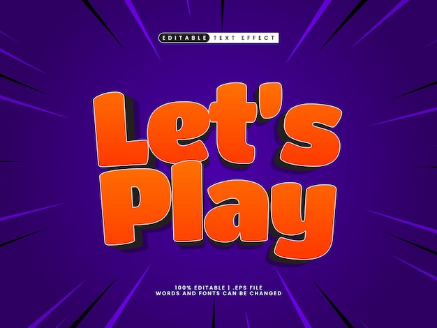 lets play editable text effect in game and kids text style