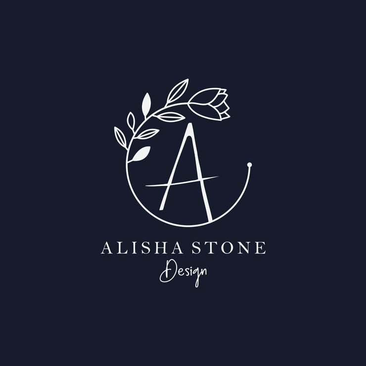 Vektör letter a botanical minimalistic, initial, letter feminine logos with organic plant elements