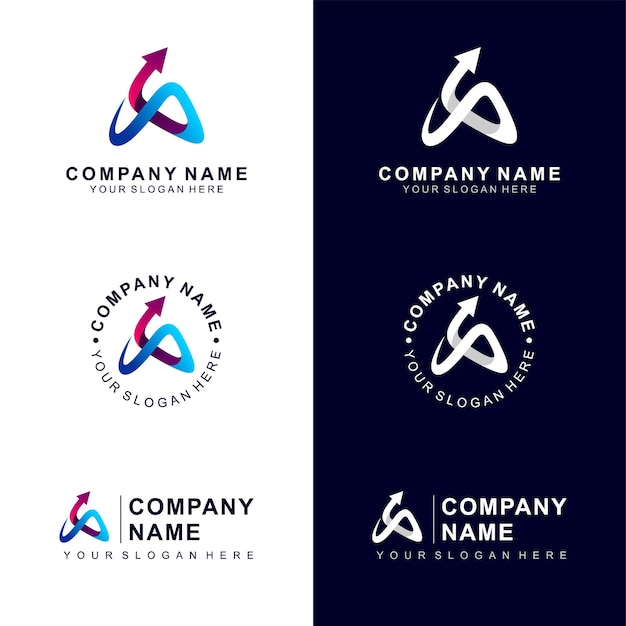 letter A with arrow concept
