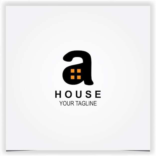 Letter a with house logo premium elegant template vector eps 10