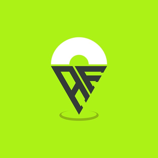 Letter AF Location Logo Design Modern Initials AF Pinpoint Logo for Navigation Map Apps and Location Based Businesses