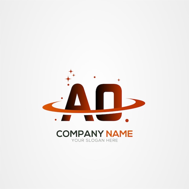 Letter AO OA Modern Planet space logo design With Creative Vector Elements
