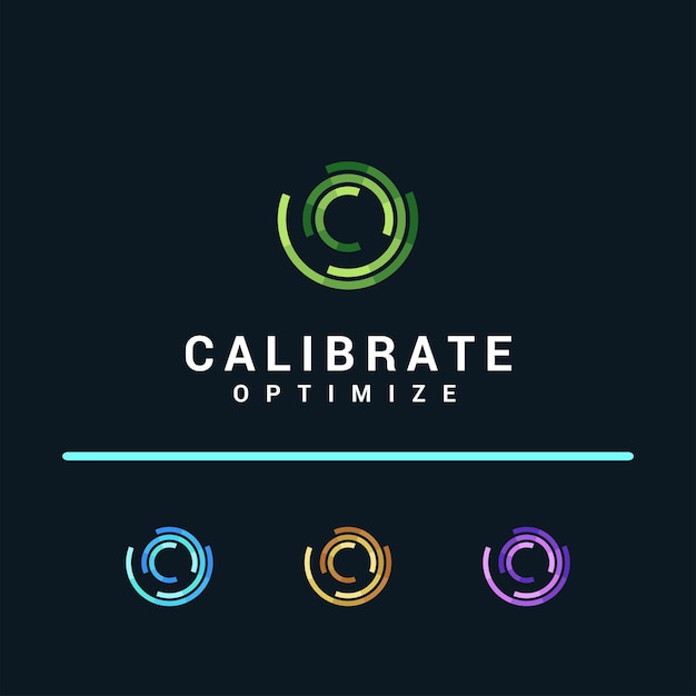 Letter C calibrate optimize logo