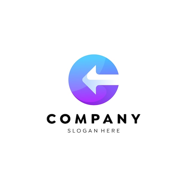 letter c logo colorful gradient template design
