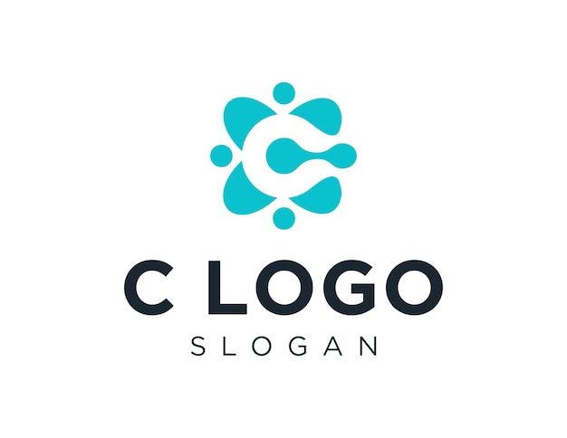 letter c logo design created using the corel draw 2018 application with a white background