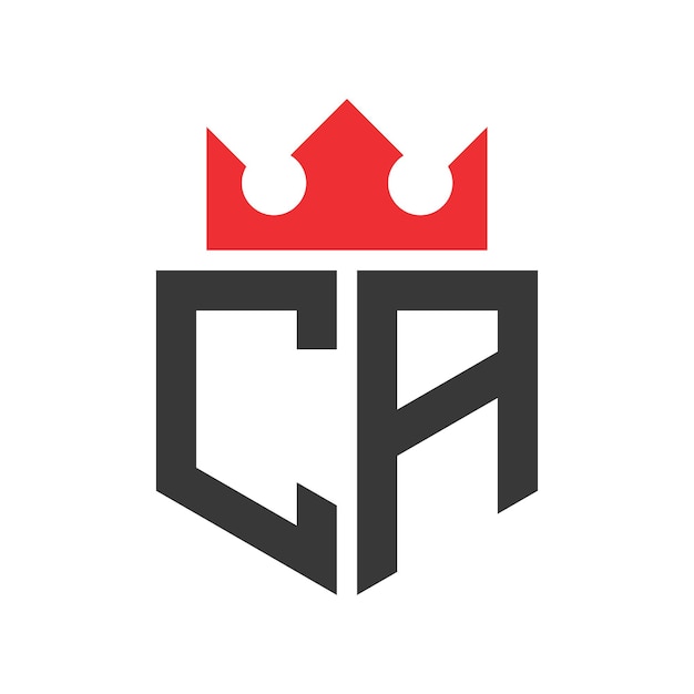 Letter CA Crown Logo Crown on Letter CA Logo Design Template