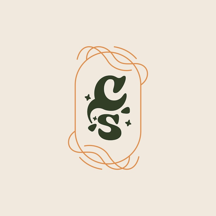 Vektör letter cs elegant wedding alphabet typography luxury classic lettering serif fonts decorative logo