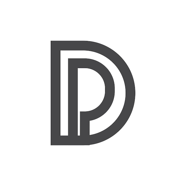 Letter D logo design template