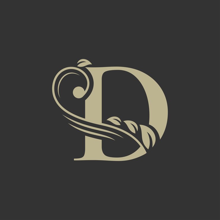 Vektör letter d nature leaves logo