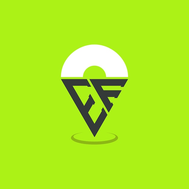 Letter EF Location Logo Design Modern Initials EF Pinpoint Logo for Navigation Map Apps and Location Based Businesses