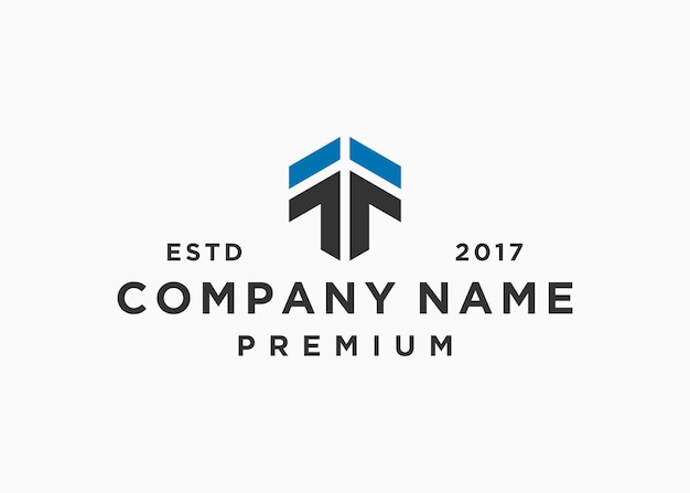 letter ff hexagon logo design vector illustration template