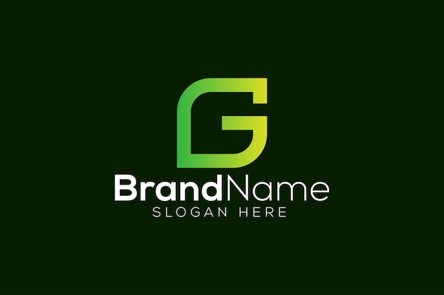 Letter G Eco green leaf logo design vector template