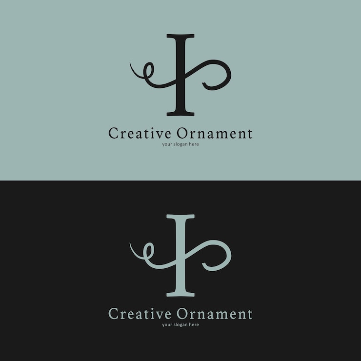 Vektör letter i in elegant botanic design