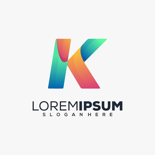 letter k modern logo design