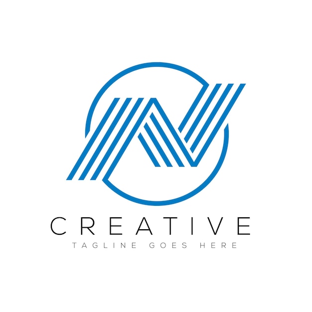 Letter N logo design template vector illustration