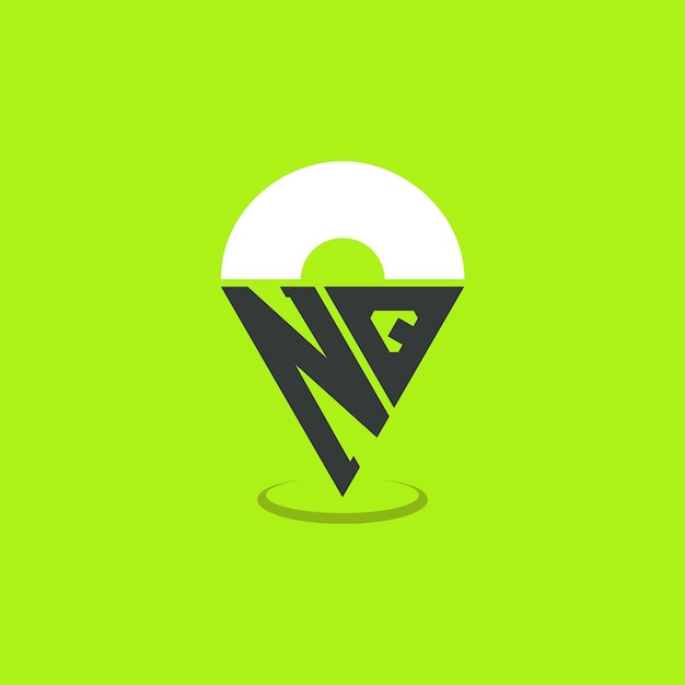 letter nq location logo design modern initials nq pinpoint logo for navigation map apps and location based businesses