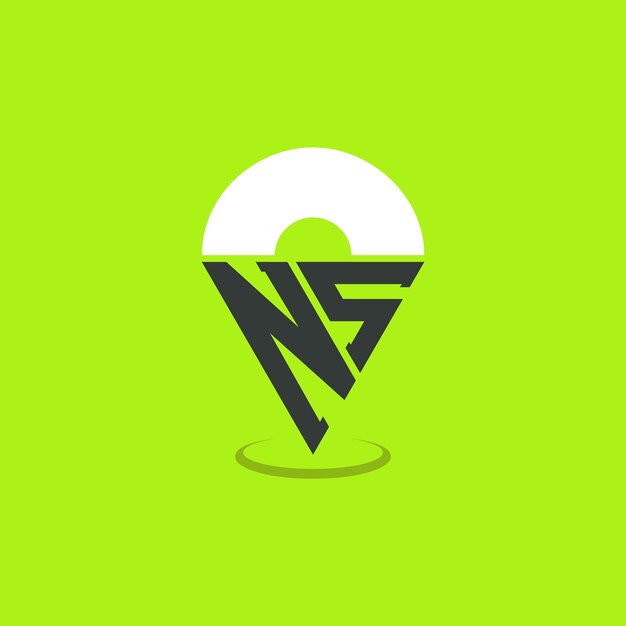 letter ns location logo design modern initials ns pinpoint logo for navigation map apps and location based businesses