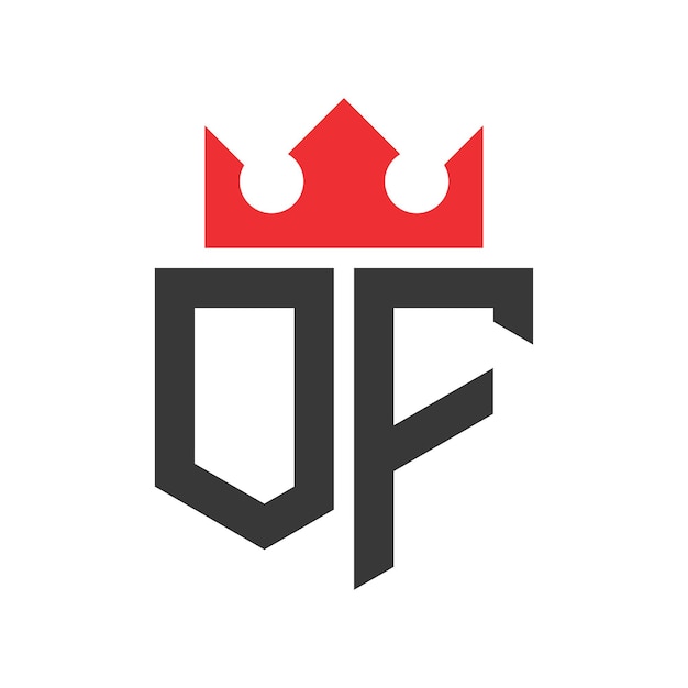Letter OF Crown Logo Crown on Letter OF Logo Design Template