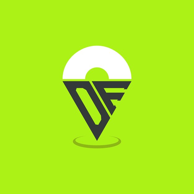 Letter OF Location Logo Design Modern Initials OF Pinpoint Logo for Navigation Map Apps and Location Based Businesses
