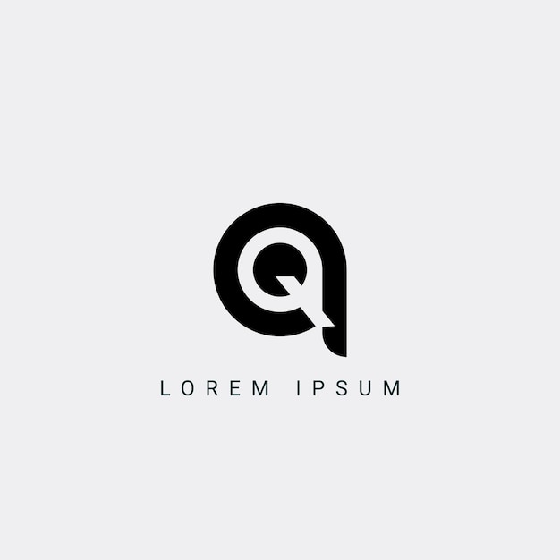 letter qa and aq monogram initial logo geometric modern gradient grid logo