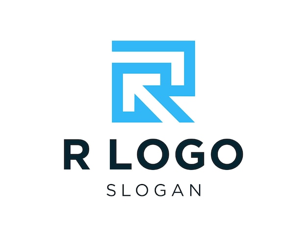 Letter R logo design created using the Corel Draw 2018 application with a white background
