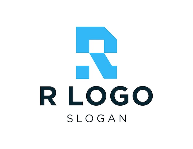 Letter R logo design created using the Corel Draw 2018 application with a white background