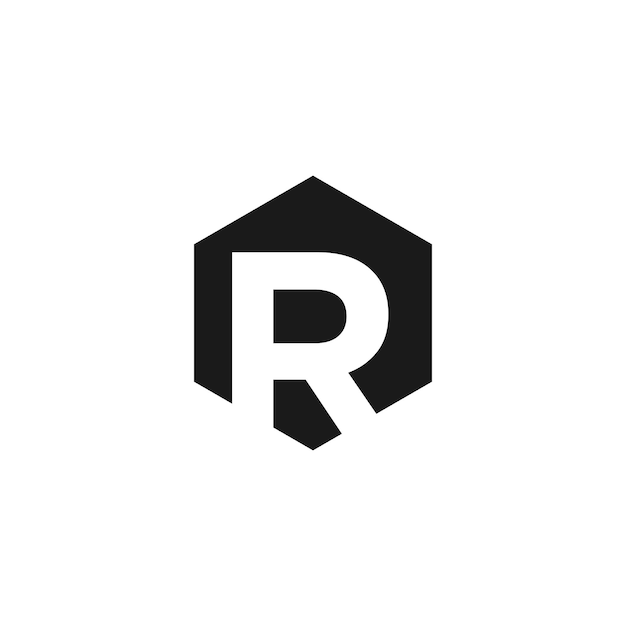 Letter R logo design vector with universal form and creative idea icon