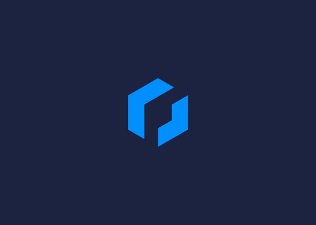 letter r with hexagon logo icon design vector design template inspiration
