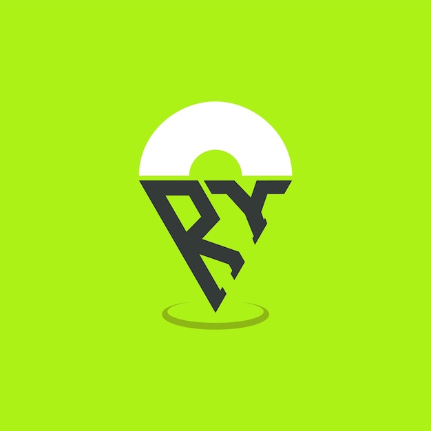 Letter RY Location Logo Design Modern Initials RY Pinpoint Logo for Navigation Map Apps and Location Based Businesses