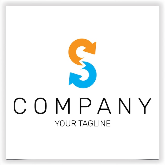 Letter s arrow logo premium elegant template vector eps 10