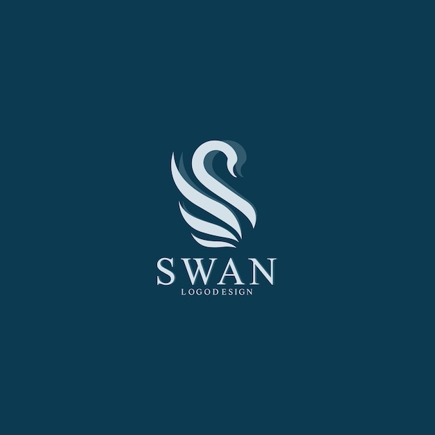 Letter S Swan Logo Design Vector illustration template