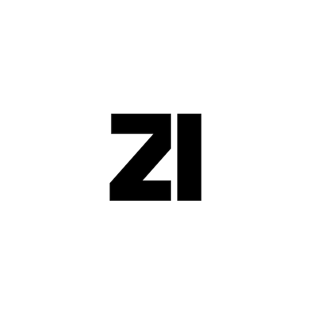 Letter Z and I ZI logo design template Minimal monogram initial based logotype