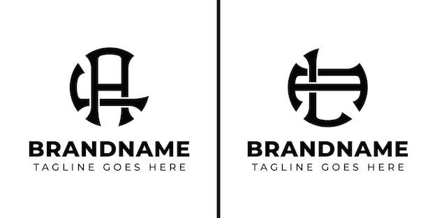 Letters AL and LA Monogram Logo suitable for business with LA or AL initials