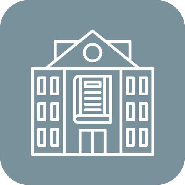 Library Building icon vector image Can be used for Library