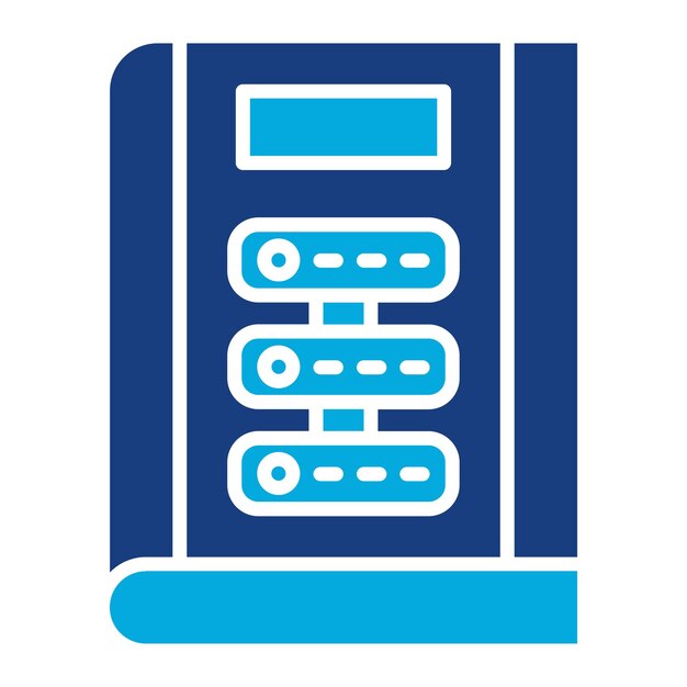 library database duotone illustration