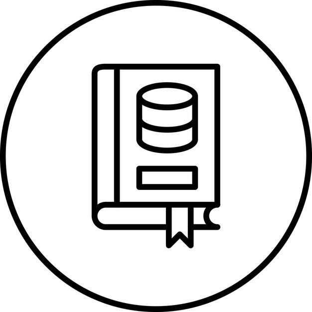 Library Database vector icon illustration of Library iconset