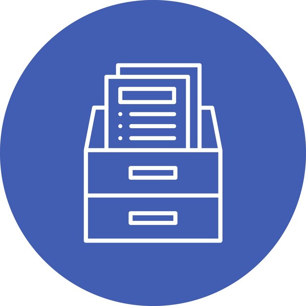 Library Database Vector Illustration Style