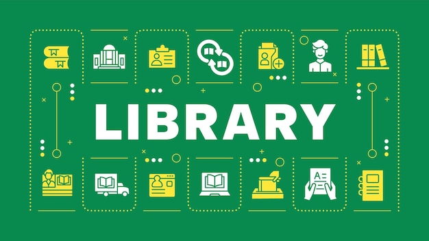library green word concept