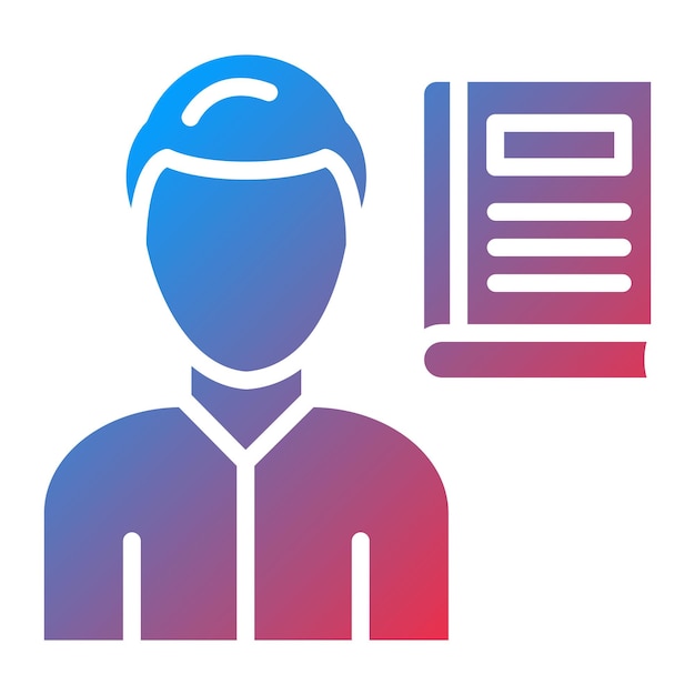 library man icon style