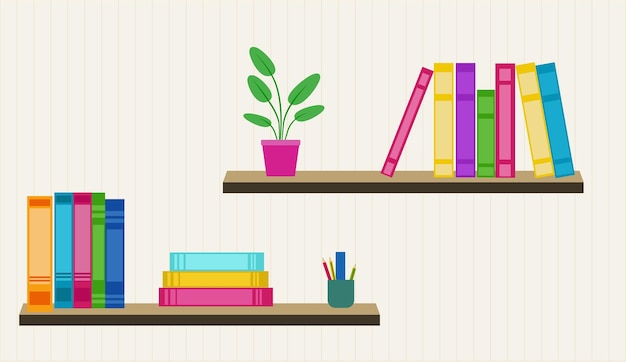 library shelves