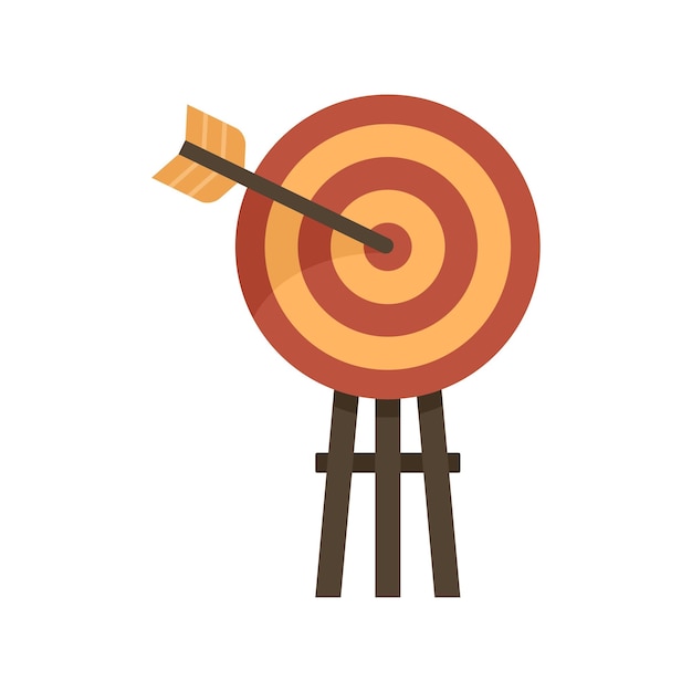 Life skills arch target icon Flat illustration of life skills arch target vector icon isolated on white background