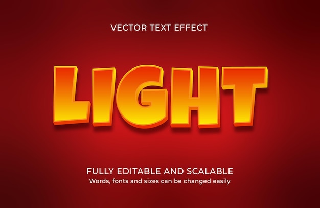 light 3d text style effect